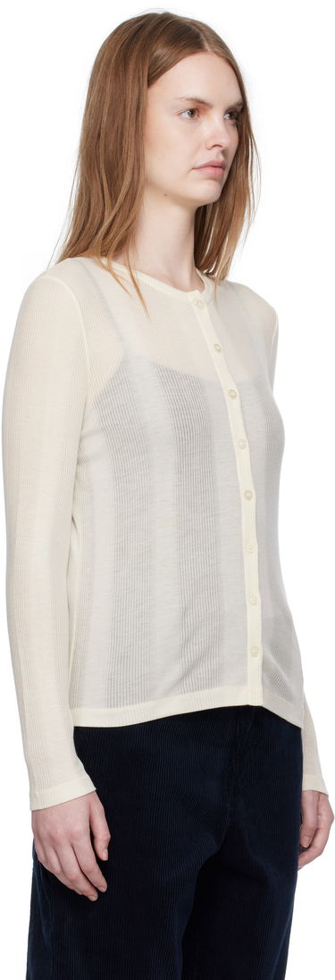 Pleteni pulover A.P.C. A.P.C. Lorie Button Cardigan Bež | LYAAW-F22331, 1