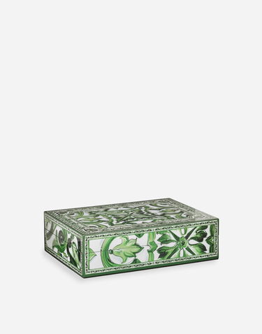 Home decor Dolce & Gabbana Dolce & Gabbana Large Majolica Print Decorative Plexiglass Box Zelena | TCC201TCAMYUV008, 2