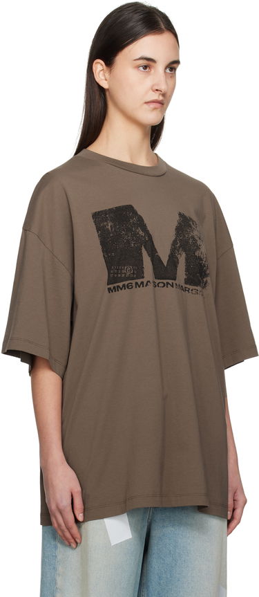 Majica Maison Margiela MM6 Maison Margiela Sunbleached Logo T-Shirt Rjava | S52GC0342 S24312, 1