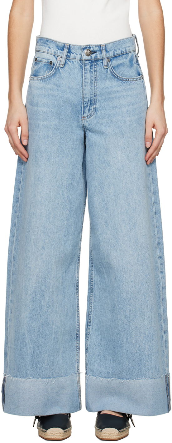 Kavbojke rag & bone Rag & Bone Sofie Wide Leg Jeans Modra | WDD24S2993BOMA, 0