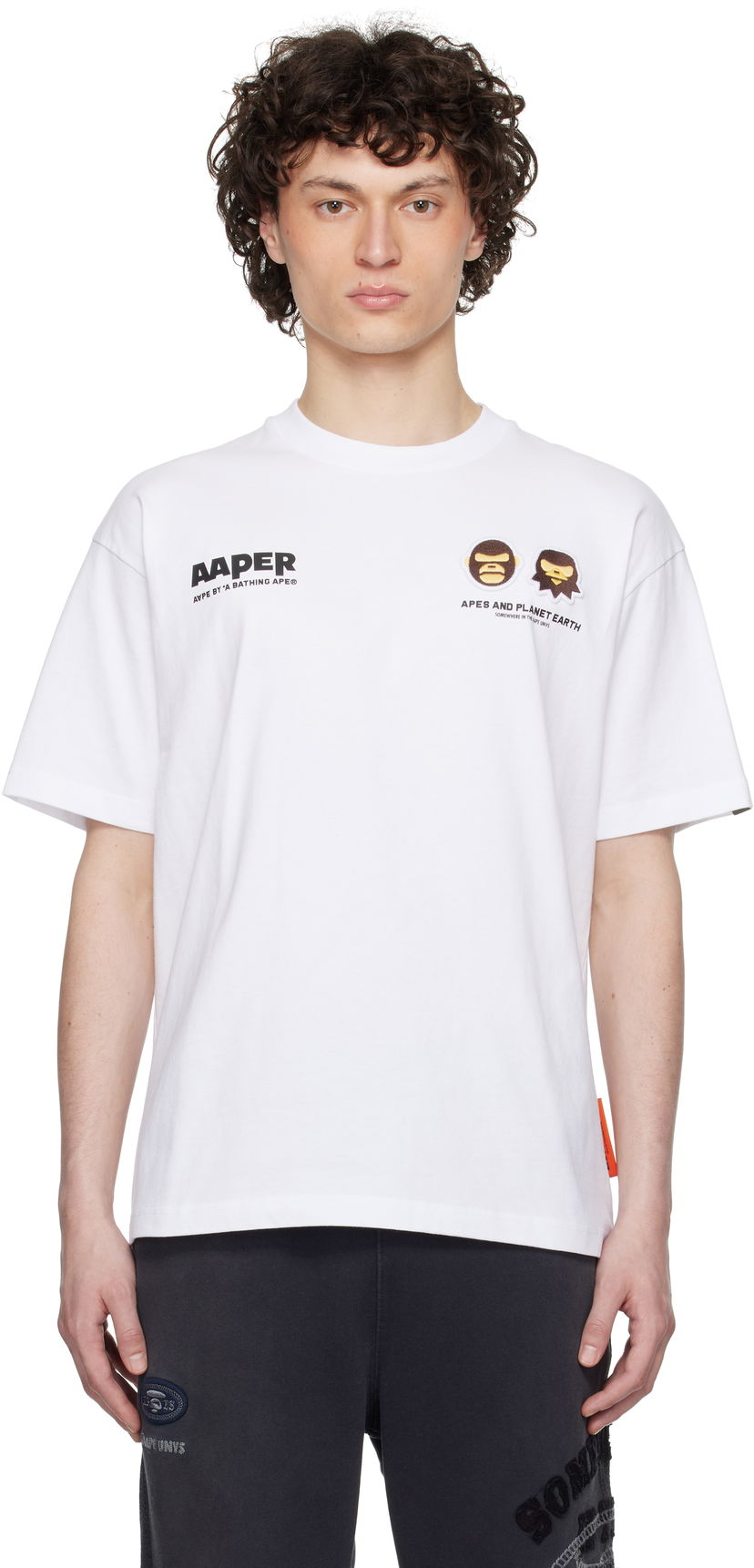Majica AAPE by A Bathing Ape AAPE by A Bathing Ape 'AAPER' Basic T-Shirt Bela | AAPTEM1675XXNWHX