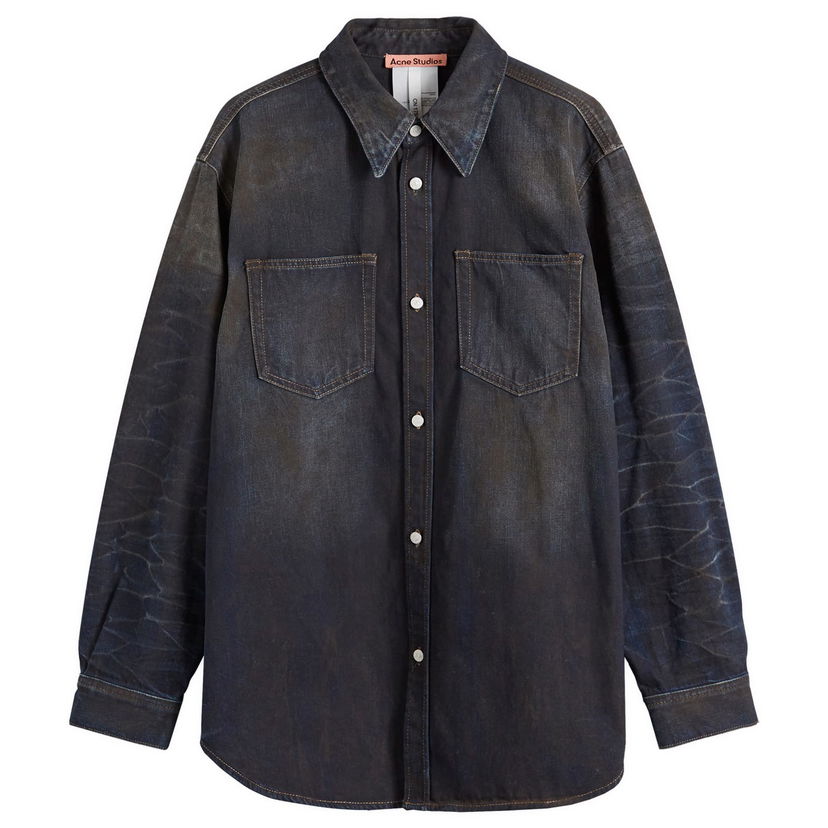 Srajce Acne Studios Denim Overshirt Darkside Modra | CB0081-838