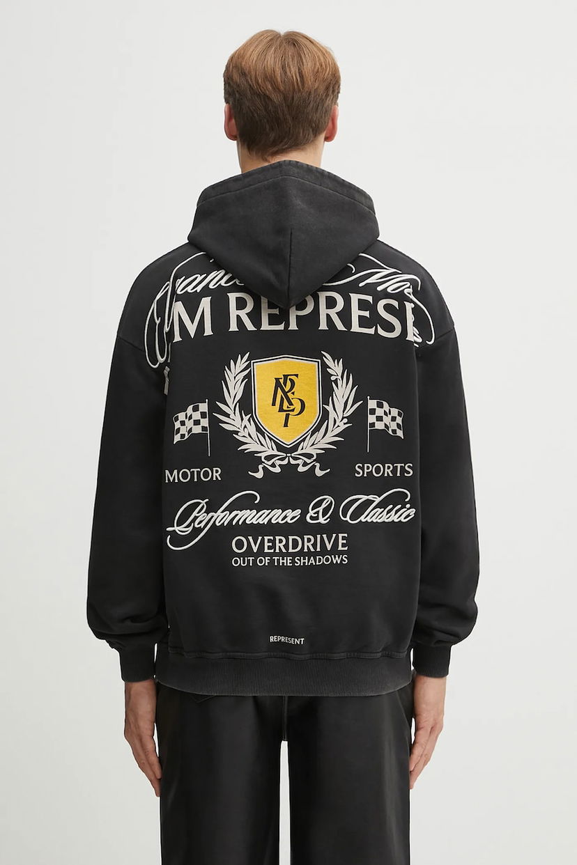 Pulover Represent Clo Crest Hoodie Črna | MLM41067.06