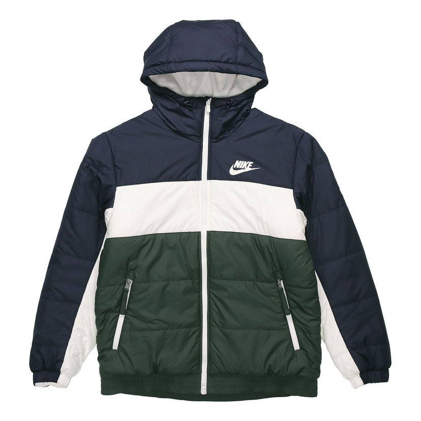Puhovka Nike Sportswear Zippered Color-Block Hooded Puffer Jacket Večbarvna | BV4684-451