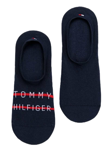 Nogavice Tommy Hilfiger Footie Th Stripe 2-pack Mornarica | 701222189.NOS