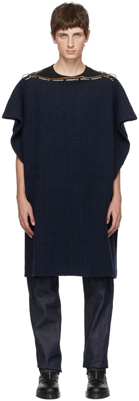 Pleteni pulover A.P.C. x JW Anderson Edition Sweater Mornarica | WOAPC-M22238, 0