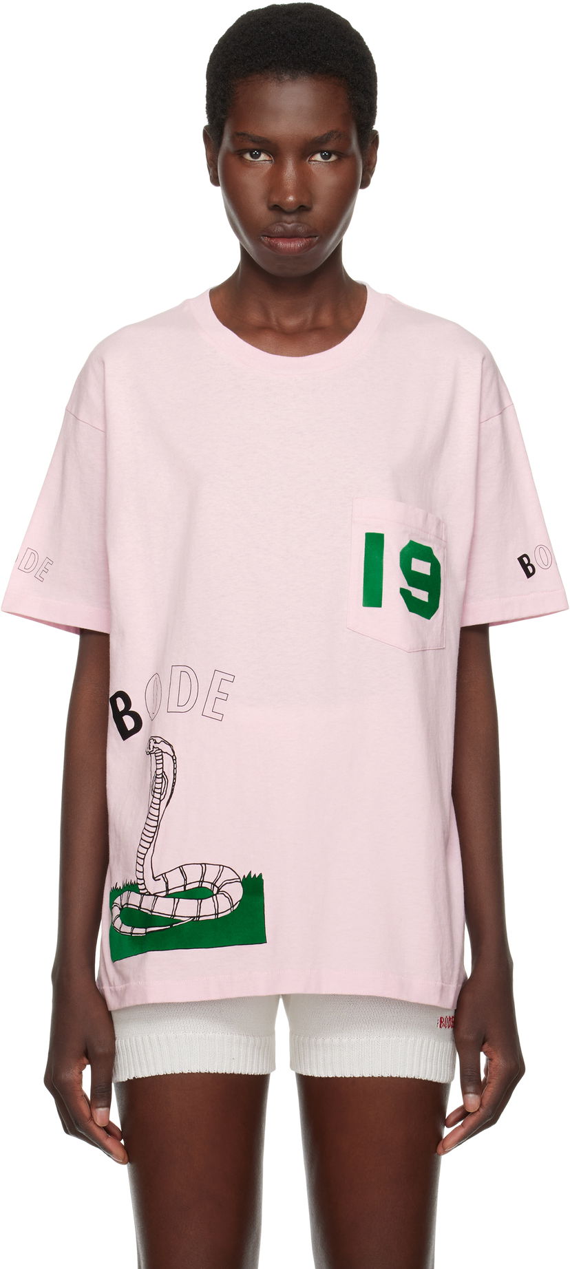 Majica Bode Bode Cobra Graphic T-Shirt Roza | MRS25CS010