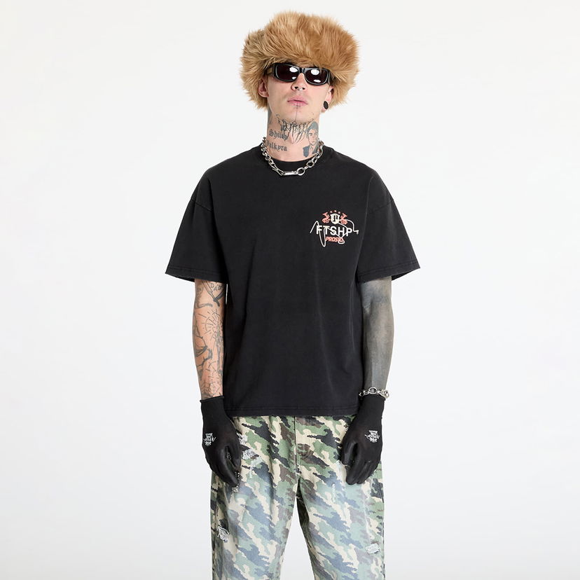Majica Footshop Prosto x Crest Black T-Shirt Črna | FTSHP_416