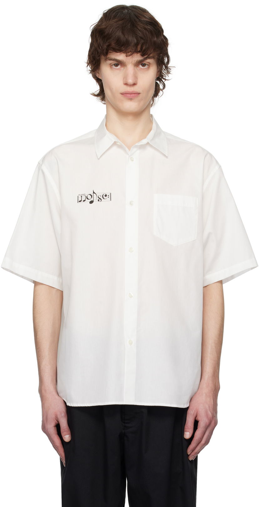 Srajce UNDERCOVER UNDERCOVER Short Sleeve Button-Up Shirt Bela | UP1E4403