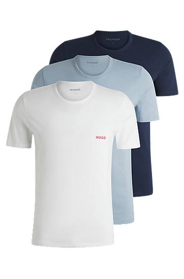 Majica BOSS Three-Pack of Cotton Jersey T-Shirts Bela | 50532811