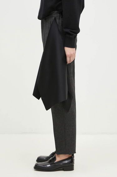Hlače UNDERCOVER High Waist Pants With Attached Skirt Overlay Siva | UC2D1505, 1