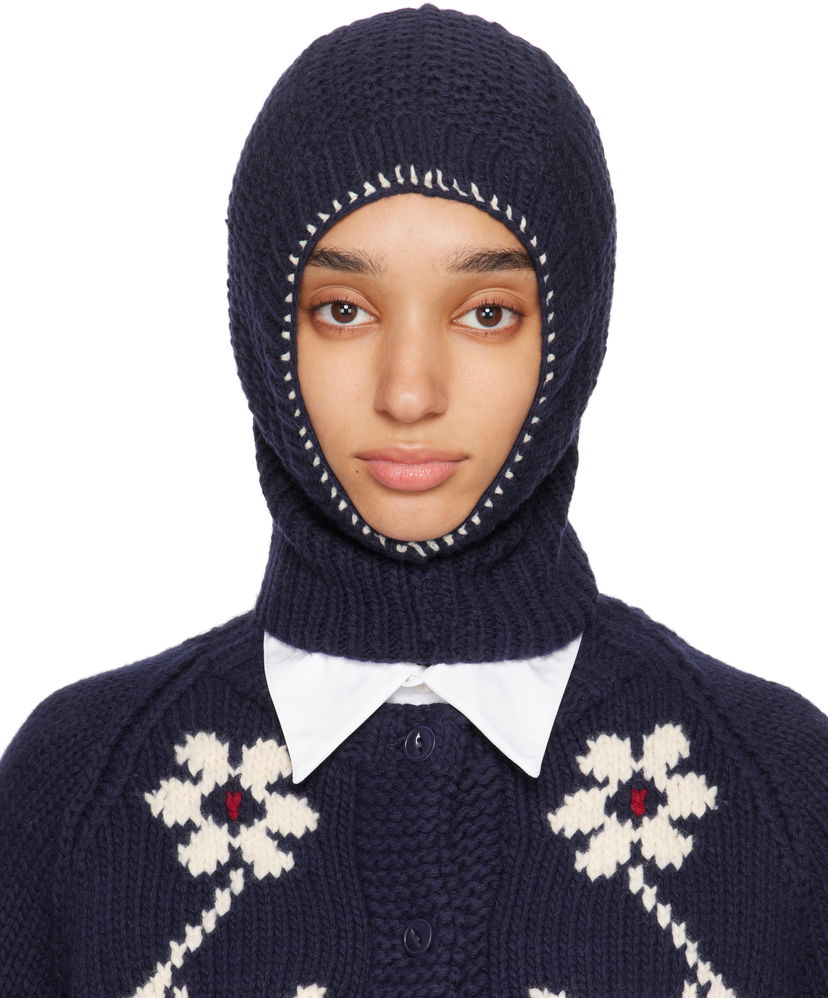 Beanie YMC YMC Wool Knit Balaclava Mornarica | QHXAF