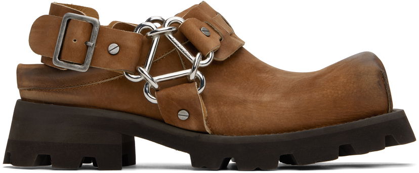 Oblačila Acne Studios Acne Studios Leather Buckle Mules Rjava | BD0342-