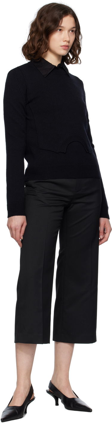 Pleteni pulover Maison Margiela MM6 Maison Margiela Wool Knit Sweater Črna | S52HL0044 M13139, 3