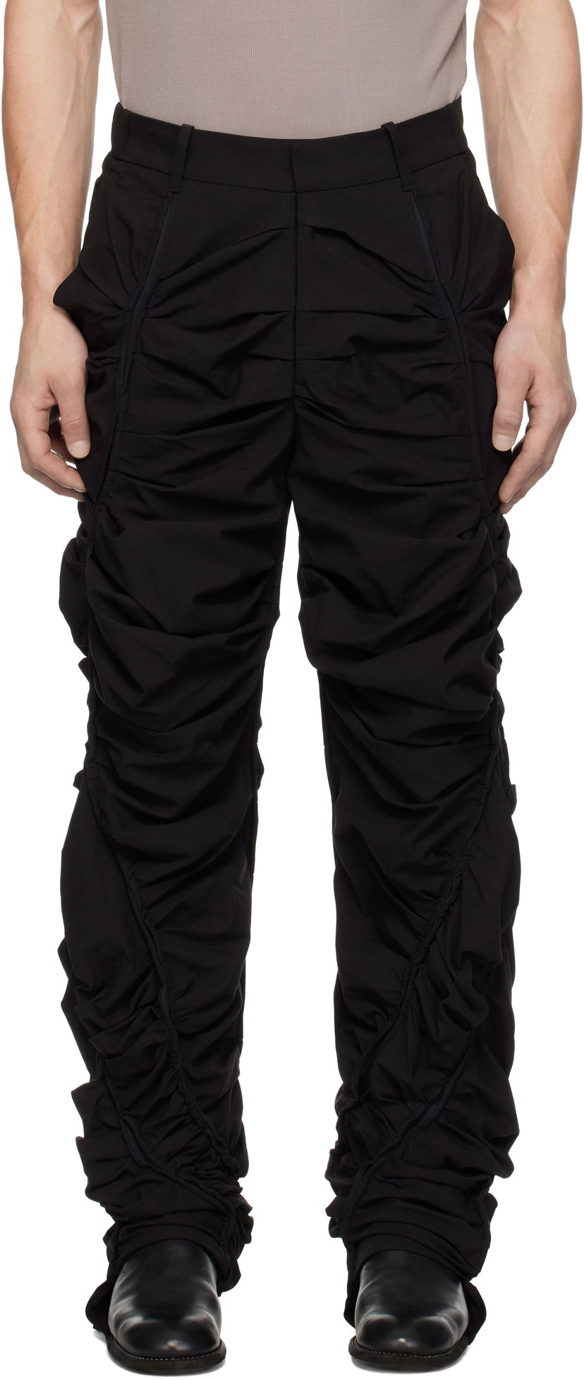 Hlače Post Archive Faction (PAF) Technical Left Trousers Črna | 7.0 BTPL-B
