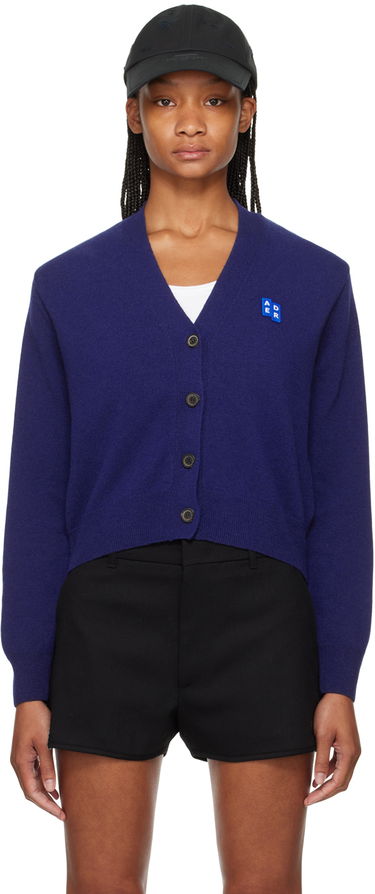 Pleteni pulover ADER ERROR TRS Tag Cropped Cardigan Modra | BMSGFYKT0701NV, 0