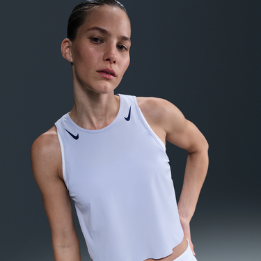 Majica brez rokavov Nike Dri-FIT ADV AeroSwift Cropped Running Tank Lila | FN2713-057, 4