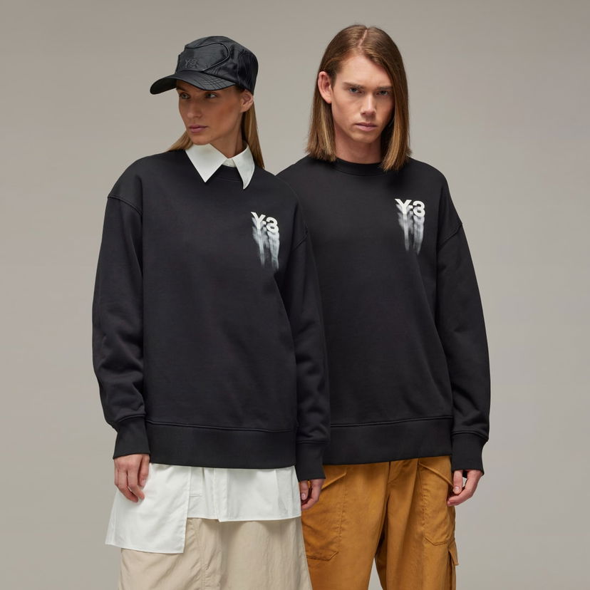 Pulover Y-3 Graphic Crew Sweat Črna | IZ3171