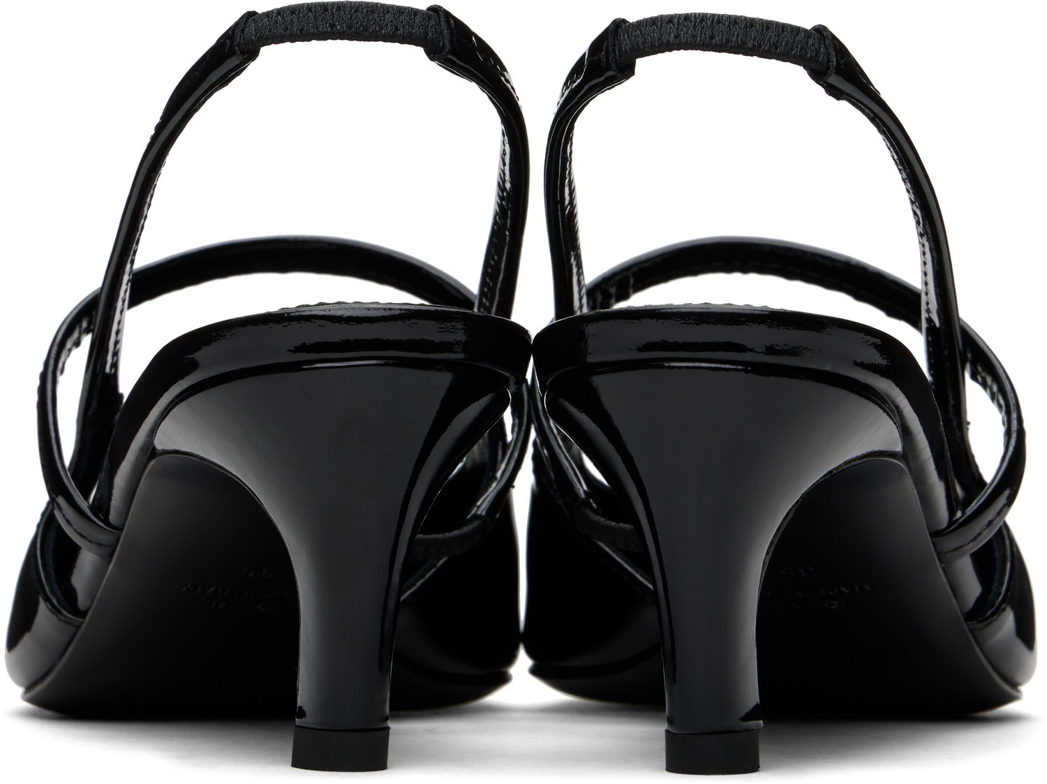Superge in čevlji TOTEME Sharp Patent Slingback Heels Črna | 251-WAS821-LE0091, 1