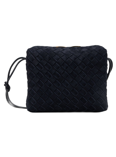 Torba za čez ramo Bottega Veneta Small Loop Bag Mornarica | 723548 V3B01