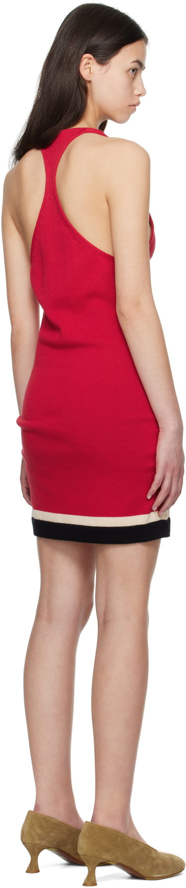 Obleke Bode Bode Port Knit Minidress Rdeča | WRS25KT029, 2