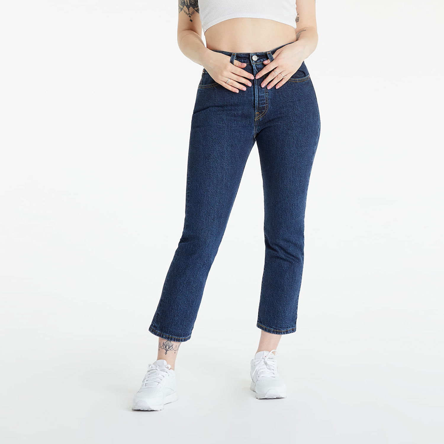 Kavbojke Levi's 501 Crop Salsa Stonewash Mornarica | 36200-0179, 0