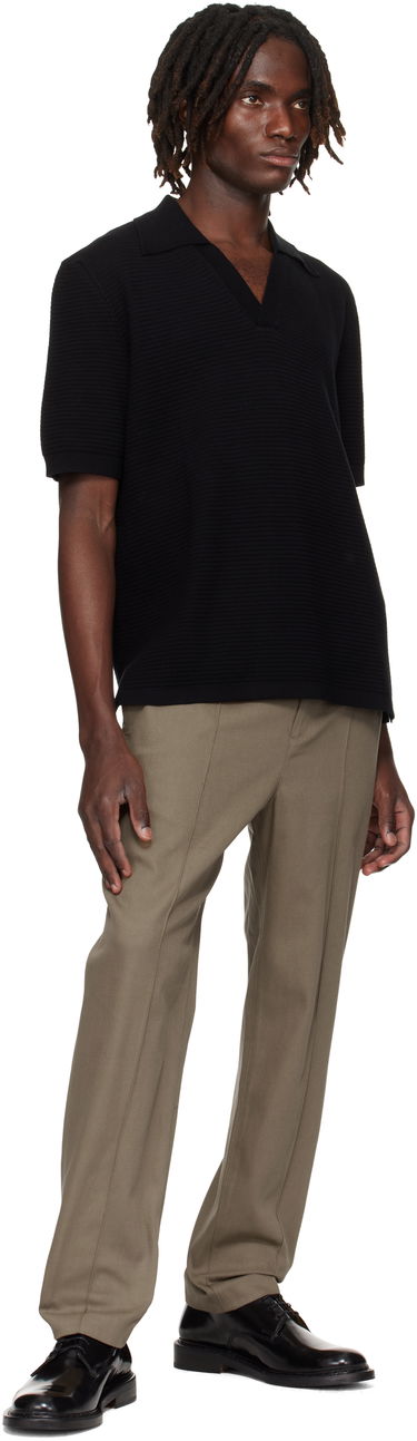 Polo majica A.P.C. A.P.C. Livio Knit Polo Črna | COGDK-H23413, 3