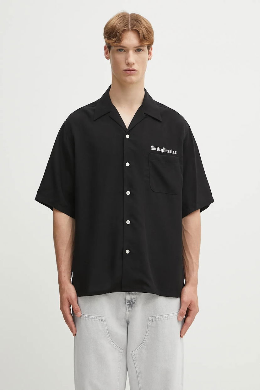 Srajce WACKO MARIA Wacko Maria 50'S Shirt Relaxed Fit Črna | 25SS.WMS.OC06
