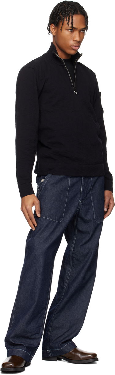 Pleteni pulover C.P. Company C.P. Company Half Zip Knit Sweater Črna | 18CMKN304A-110373A, 4