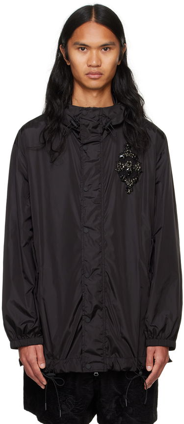 Vetrovka Simone Rocha Simone Rocha Embellished Button Placket Parka Črna | 6105B 1067, 0