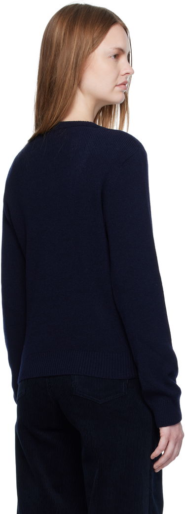 Pleteni pulover A.P.C. A.P.C. Anae V-Neck Sweater Mornarica | WOASA-F23429, 2