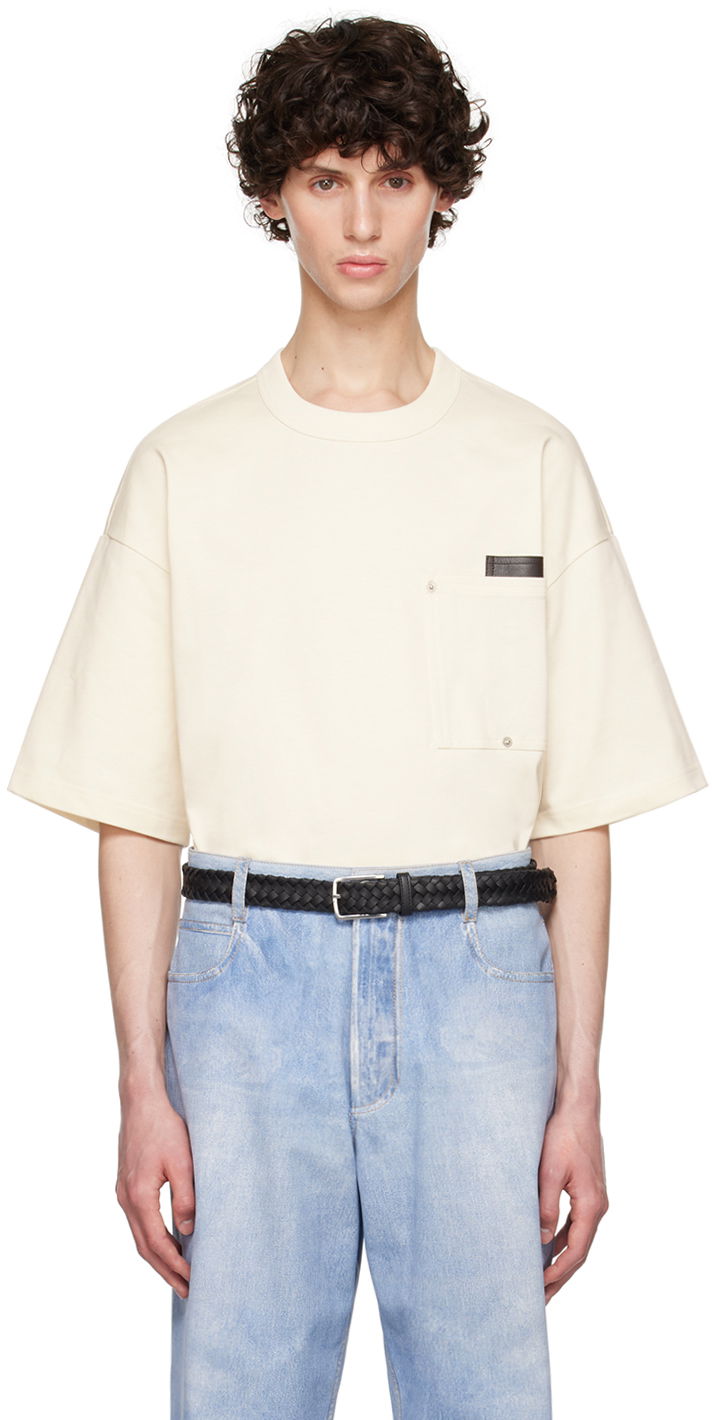 Majica Bottega Veneta Pocket T-Shirt Bela | 796162 VKLZ0 2679