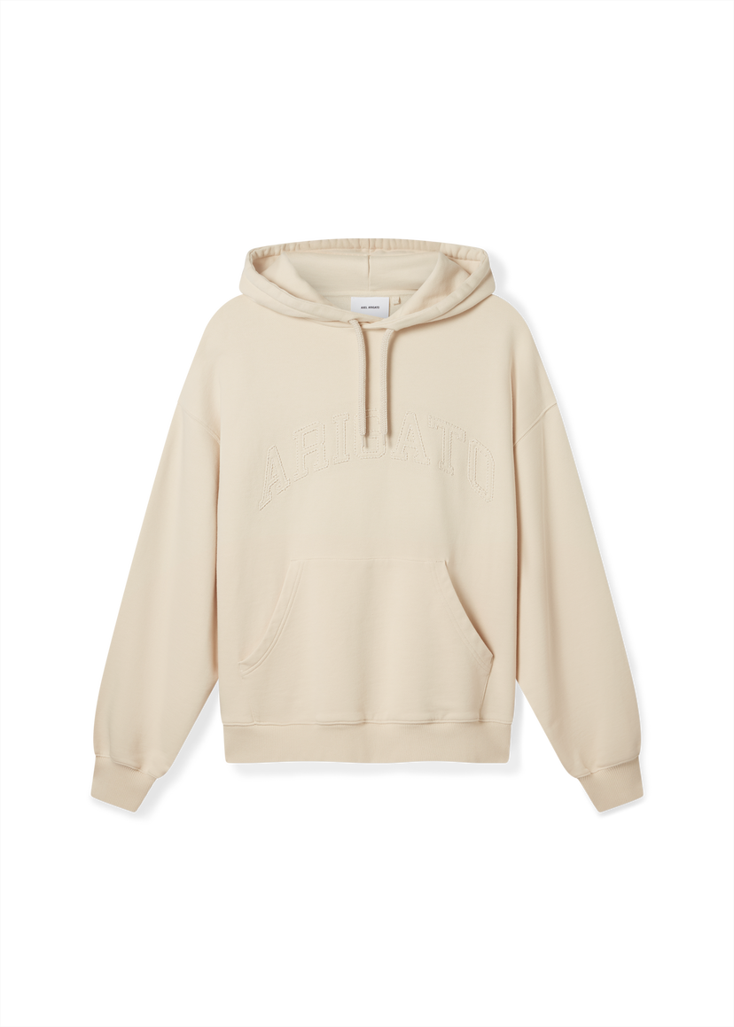 Pulover AXEL ARIGATO Logo-Embroidered Fleece Hoodie Bež | A3022002