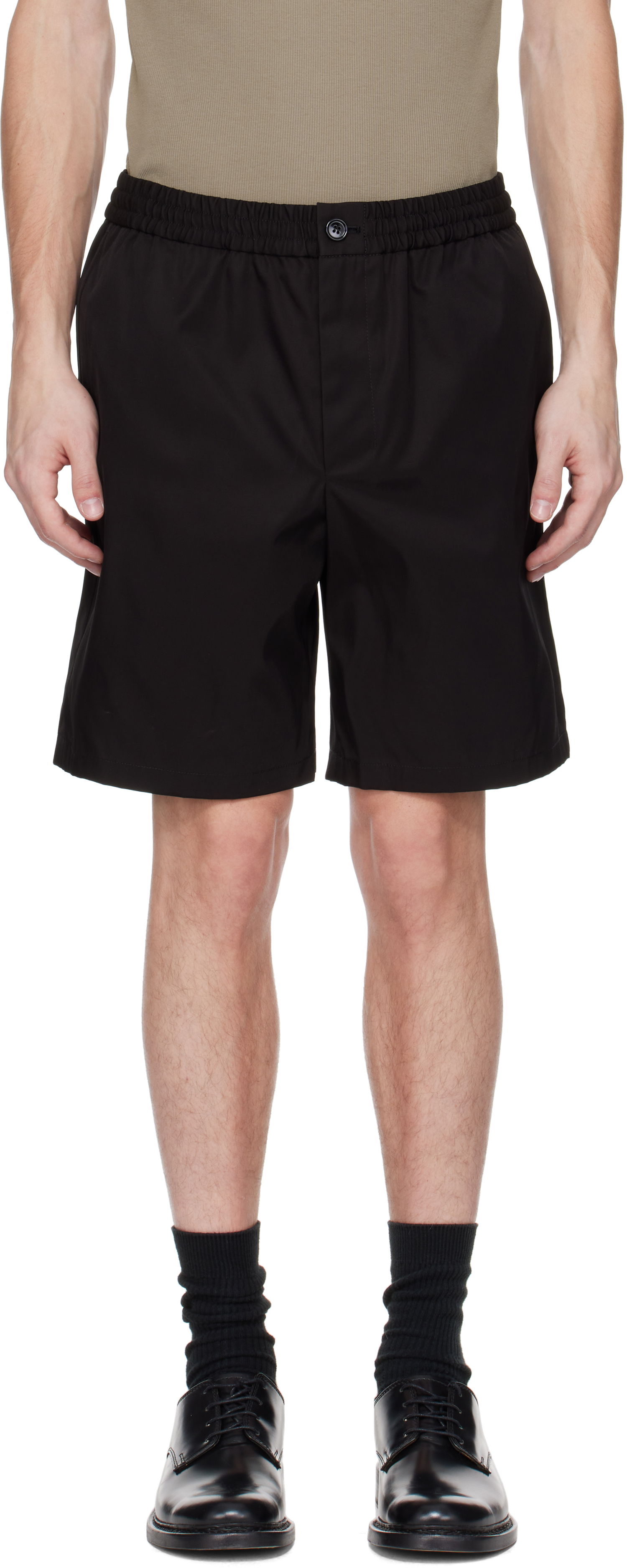 Kratke hlače AMI AMI Paris Twill Shorts Črna | HSO304.PA0007, 0