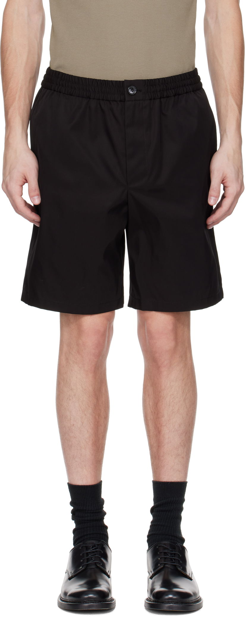Kratke hlače AMI AMI Paris Twill Shorts Črna | HSO304.PA0007
