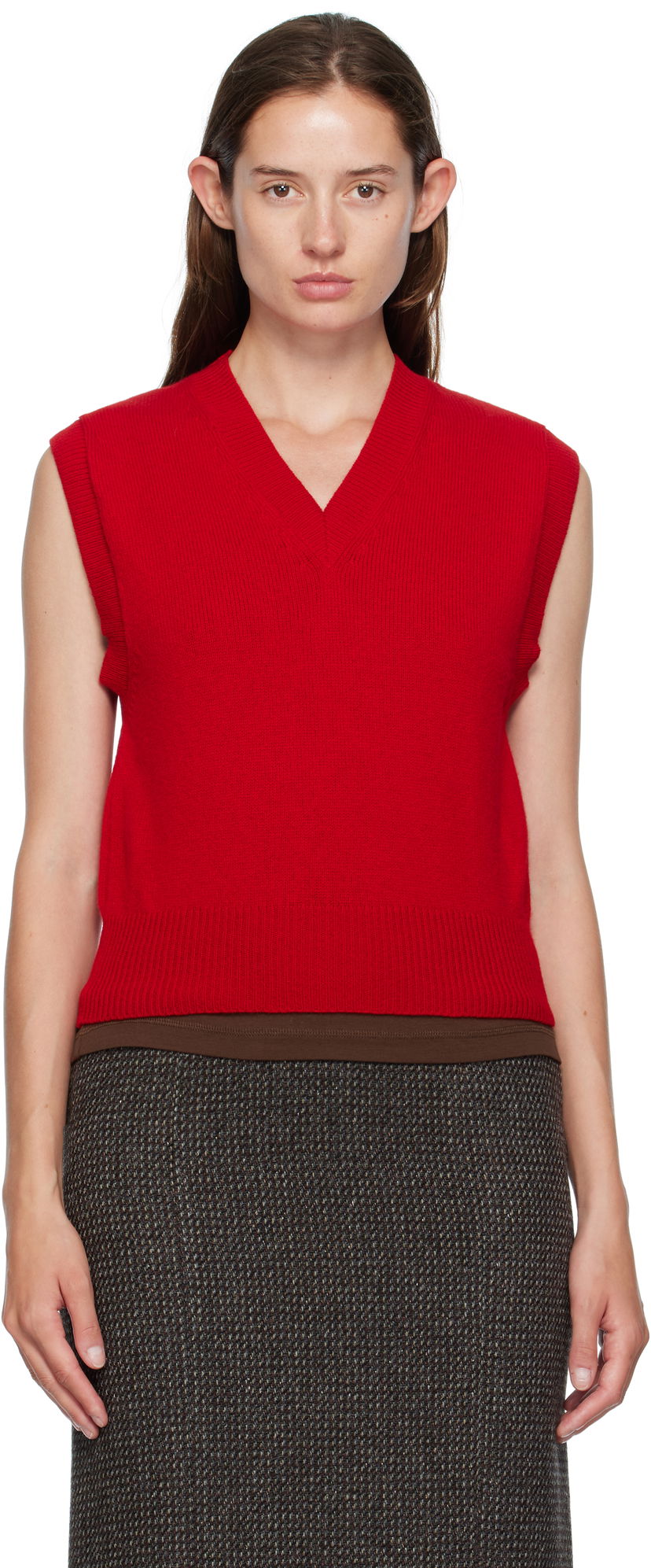 Telovnik &Daughter &Daughter Athea Knit Vest Rdeča | HKN03912