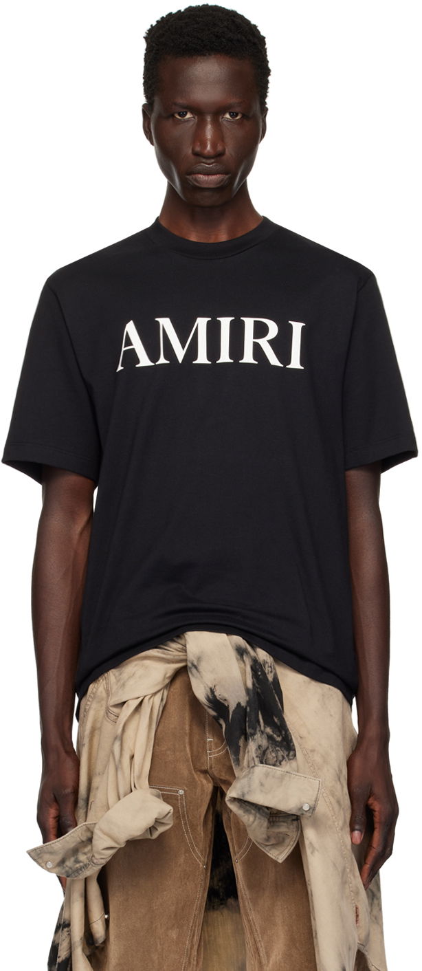 Majica AMIRI Black Bonded-Logo T-Shirt Črna | AMJYTE1073