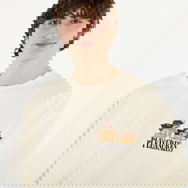 Majica Pleasures T-Shirt Dynamic Short Sleeve Crewneck Bež | P25F046-ECRU, 4