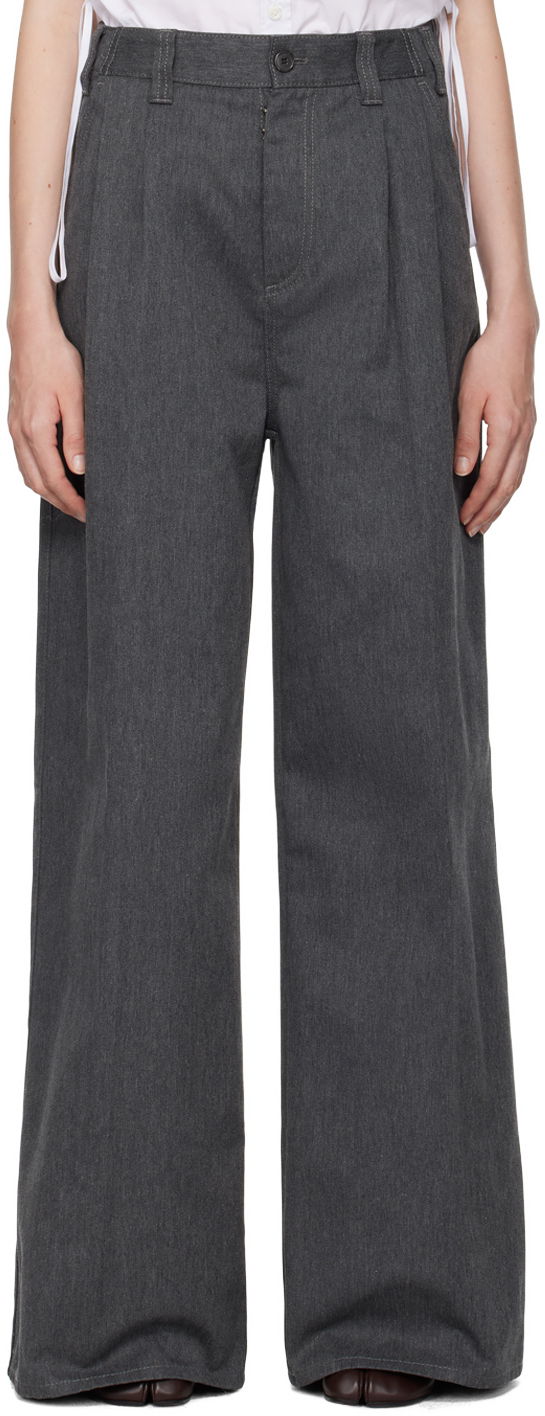 Hlače Maison Margiela Creased Trousers Siva | S51KA0598 M35239, 0