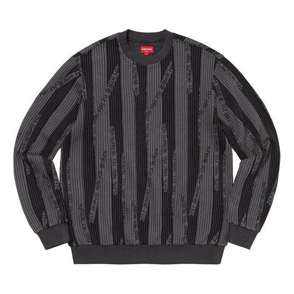 Pleteni pulover Supreme Textured Stripe Crewneck Siva | SUP-FW20-385