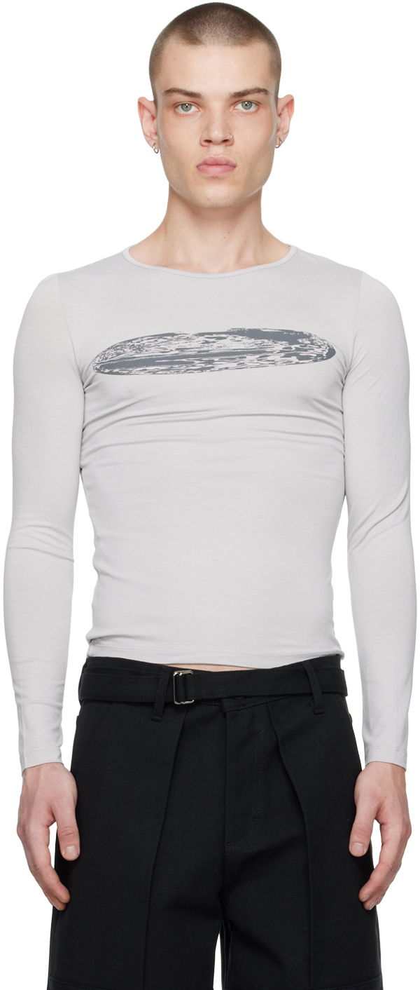 Majica Serapis Printed Long Sleeve T-Shirt Siva | FW22_VT_1