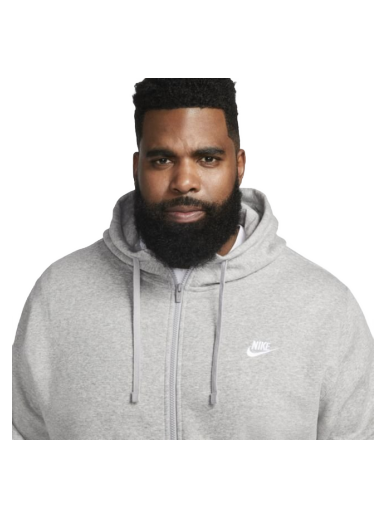 Pulover Nike Hoodie Sportswear Club Fleece Siva | bv2645-063
