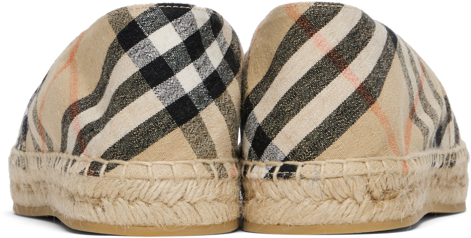 Oblačila Burberry Burberry Check Mews Espadrilles Bež | 8109235, 1
