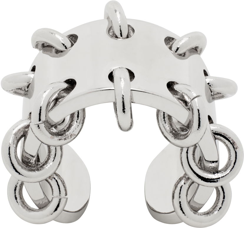 Prstan We11done We11done Pierced Wide Band Ring Kovinski | WD-AJ0-25-504-U-SV