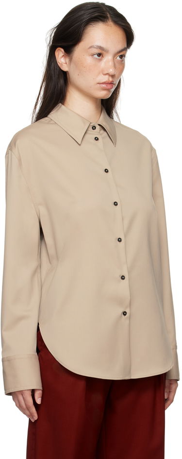 Srajce Loulou de Saison Loulou de Saison Eliana Long Sleeve Shirt Rjava | ELIANA, 4