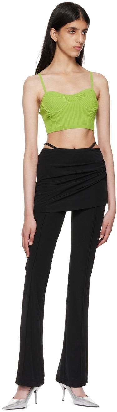 Krop-top Helmut Lang Helmut Lang Rib Knit Camisole Zelena | M04HW701, 3