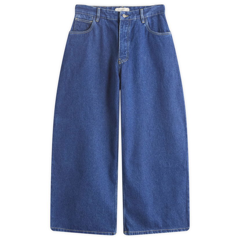 Hlače Studio Nicholson Studio Nicholson Volume Pant, Size Large Modra | PAOLOSNM-1023-WSI