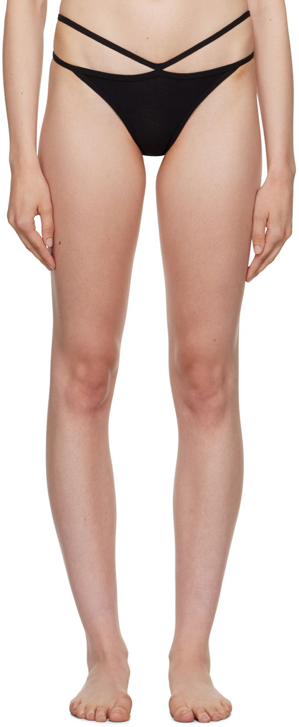 Spodnjice Baserange Cross Strap Briefs Črna | UNNI-RB-000