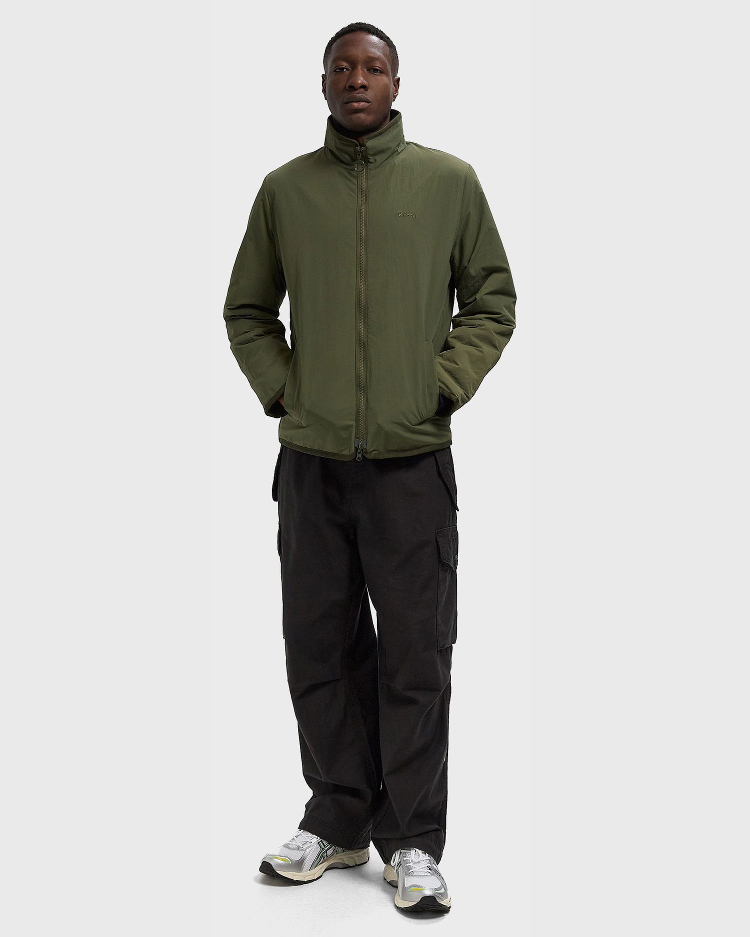 Jakna Barbour Full-Zip Stand Collar Reverse Fleece Jacket Zelena | MFL0195GN71, 1