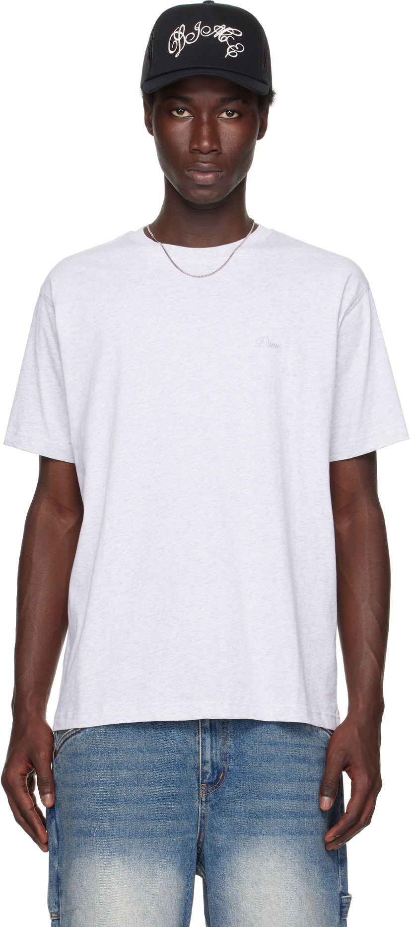 Majica Dime Dime Cursive Small Logo T-Shirt Siva | DIMESU2539ASH